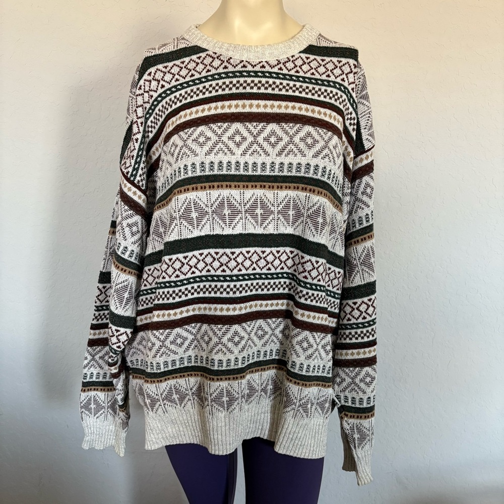 St. John's Bay Cozy Knit Sweater Size XL Vintage Chunky Cabincore Grandpacore